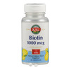 KAL Biotin 1000 Lozenge Tablets, Lemon, 1000 mcg, 50 Count