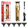 Red By Kiss Cordless Hair & Beard Trimmer For Men Water-Proof Professional Rechargeable Hair Clipper Lcd Display Precision Blade Trimmer