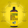 Seven Minerals Pure Jamaican Black Castor Oil - Big 32 Fl Oz Bottle - Unrefined & Hexane  - For Hair Growth Thicker Eyelashes & Eyebrows Dry Skin Healing Hair Care