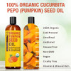 Seven Minerals  Pumpkin Seed Oil For Hair Growth Face & Body - Big 16Oz Bottle - Usda Organic Cold-Pressed & Hexane  - Lightweight Non-Greasy & Deeply Moisturizing For Scalp Skin