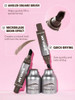Sheglam Brow-Fection Angled Brush & Dip D Microblading Eyebrow Pen Long Lasting Waterproof Easy To Color-Chocolate