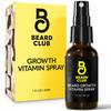 The Beard Club Biotin Beard Balm For Men - Beard Growth Shea Butter With Castor & Coconut Oil - Moisturizing Hydrating And Softening Cream - Amber Cedar Scent - 4 Oz
