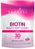 NeoCell Biotin Bursts, 10,000 mcg, Açai Berry Flavor, 30 Soft Chews (Package May Vary)
