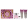 Versace Versace Bright Crystal 3Oz Edt Spray 3.4Oz Perfumed Body Lotion 3.4Oz Perfumed Bath And Shower Gel 5Ml Edt Splash Mini Women 4 Pc  Set Packaging May Vary