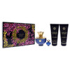 Versace Dylan Blue 3.4Oz Edp Spray 3.4Oz Body Lotion 3.4Oz Bath And Shower Gel 0.16Oz Edp Spray Women 4 Pc  Set