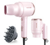 Wavytalk Hair Dryer With Diffuser Foldable Hair Blow Dryer 1600W Lightweight Diffuser Hair Dryer For Curly Hair Black