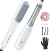 Wavytalk Pro Steam Hair Straightener Brush Steamline Pro Straightener Brush 3-in-1 Straightening Brush for Coily Hair Fast Salon Results with Less Damage, Anti-Frizz and Hair Nourishment
