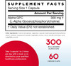Jarrow Formulas Alpha GPC 300 mg - 60 Veggie Caps - Supports Brain Function - Up to 60 Servings