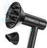 Farery Ionic Hair Dryer - Honeycomb Diffuser For Curly Hair & Even Lift 1400W & 110000 Rpm For Ultra-Fast Drying Frizz Control 4 Heat & 4 Speed Settings Magnetic Nozzle Hd Display