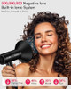 Farery Ionic Hair Dryer - Honeycomb Diffuser For Curly Hair & Even Lift 1400W & 110000 Rpm For Ultra-Fast Drying Frizz Control 4 Heat & 4 Speed Settings Magnetic Nozzle Hd Display