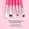 Jessup Professional Natural-Synthetic Eye Makeup Brushes Set 15Pcs T197 Bundled With Face Kabuki Makeup Brushes Set T517