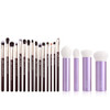 Jessup Professional Eye Makeup Brushes Set Natural-Synthetic 15Pcs T284 Bundled With Face Kabuki Makeup Brushes Set T517