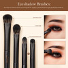 Jessup Eyeshadow Brush Set 10Pcs Elegant Black T337 Bundled With Face Kabuki Makeup Brushes Set T517