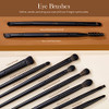 Jessup Makeup Brushes Set Black 14Pcs T336 Bundled With Face Kabuki Makeup Brushes Set T517