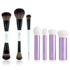 Jessup Double Ended Face Makeup Brushes T503 Bundled With Face Kabuki Makeup Brushes Set T517