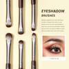 Jessup Eye Makeup Brushes Set Professional 15Pcs Brown T499 Bundled With Face Kabuki Makeup Brushes Set T517