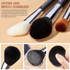 Jessup Makeup Brushes Set Professional 27 Pcs Brush Makeup Premium Synthetic Foundation Contour Powder Blush Highlighter Eyeshadow Concealer Brow Face Make Up Brushes Tools Black/Silver T133
