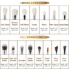 Jessup Eye Makeup Brushes Set Professional 15Pcs With Eyeshadow Blending Concealer Eyebrow Eyliner Brush (Pearl Black/Silver)