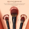 Jessup Large Face Makeup Brushes T274 Bundled With Double Sided Makeup Brushes Set T500
