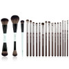 Jessup Face Double Sided Makeup Brushes Set T503 Bundled With 15Pcs Eye Makeup Brushes Set T499