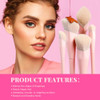 Jessup Pink Makeup Brushes Set T495-G Bundled With Foundation Brush Sf002