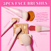 Jessup Pink Makeup Brushes Set T495-G Bundled With Foundation Brush Sf002