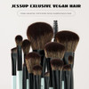 Jessup Double Sided Makeup Brushes Set T500 Bundled With Foundation Brush And Makeup Sponge Set T881