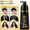 Novobey Black Hair Dye Shampoo 3 In 1 Instant Black Hair Dye For Women & Men Gray Hair Coverage And Herbal Ingredients Hair Color Shampoo 420Ml (Black)