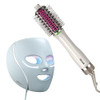 Shark Cryoglow Blue Frost Led Face Mask + Smoothstyle Heated Comb & Blow Dryer Brush With Under-Eye Cooling For All Hair Types Anti-Ageing & Blemish Repair Red & Blue Led Infrared Light Therapy