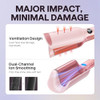 Wavytalk Power Wave Hair Crimper Curling Iron Waver For Women Beach Waves Curling Wand Ventilation Design For Less Damage Ionic Reduces Frizz Effortless-Curler Dual Voltage Crimping Iron Pink