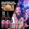 Zgxhga Halloween Fake Blood Makeup Kit - 3Pcs Coagulated 1.41Oz + Spray 1.76Oz + Dripping 1.76Oz Realistic Fake Bloods Makeup Kit For Cosplay Sfx Makeups Stage Horror Film
