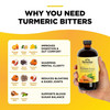 Serene Herbs Liquid Turmeric with Black Pepper - Turmeric Shots Curcumin Supplement 1000mg Extra Strength Herbal Drink Digestive Bitters for Bloating Relief Joint Health Energy & Clarity - 16oz