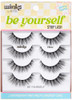 Ardell Winks Be Yourself Lashes - Wish Style Black Strip Lashes for Dramatic Doll Eye Effect Full Volume Natural Look False Eyelashes 4-Pack