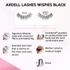Ardell Wispies Eyelashes - Black Lightweight Natural Look False Eyelashes Reusable Strip Wispy Lashes 4 Pack