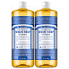 Dr. Bronner's Pure-Castile Magic Liquid Soap (Peppermint 8 Ounce)- Made with Organic Oils 18-in1 Uses: Face Hair Hand & Body Soap Laundry Pets- Concentrated Vegan Non-GMO