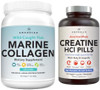 Amandean Premium Creatine Hcl & Marine Collagen Bundle. Usamade Concret. 7X Concentrated. Wildcaught Hydrolyzed Fish Collagen Protein. Antiaging. Support Recovery & Lean Muscle. Healthy Skin