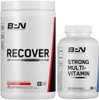 Bare Performance Nutrition Bpn Strong Multivitamin 30 Day Supply + Recover Postworkout Muscle Recovery Drink Mix “ Fruit Punch 25 Servings Foundational Health + Postworkout Recovery Bundle