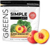 Clean Simple Eats Super Greens Powder Naturally Flavored Greens Powder With Chlorella Spirulina Superfoods & Prebiotic Fiber No Artificial Ingredients Gluten Peachy Greens Flavor 30 Srvgs