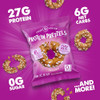 Crisp Power Protein Pretzel Snack Bundle Sesame & Everything (6 Packs Each) Up To 28G Protein Per Pack Low Carb Vegan Plantbased Keto Baked Savory Pretzel Bites