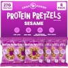 Crisp Power High Protein Pretzels Sea Salt High Protein Snack 28G Protein Low Carb Crunchy No Added Sugar Ketofriendly Snack 1.75 Oz Bags 6 Pack Vegan Plantbased Keto