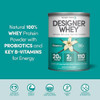 Designer Wellness Whey Natural Whey Protein Powder With Probiotics Fiber And Key Bvitamins For Energy Gluten French Vanilla 12Oz