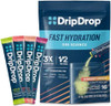 Dripdrop Hydration Packets Juicy Variety Pack Single Serve Electrolytes Powder Drink Mix Grape Fruit Punch Strawberry Lemonade Cherry Nongmo Gluten Vegan 16 Sticks