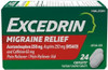 Excedrin Migraine Pain Reliever Aid 24 Count (3 Pack)