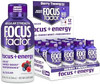 Focus Factor Focus + Energy Shots 12 X 2Oz Bottles (Berry Twang Flavor) Powered By Nootropics With Caffeine Ltheanine Ginkgo Bacopa Ltyrosine Alpha Gpc