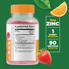 Lifeable Zinc Kids + Iron & Vitamin C Kids Gummies Bundle Great Tasting Vitamin Supplement Gluten Gmo Chewable Gummy