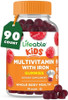 Lifeable Kids Multivitamin With Iron Gummies Great Tasting Vitamins For Kids Vegetarian Nongmo Childrens Multivitamin 90 Gummies