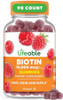 Lifeable Biotin Gummies 10000Mcg Great Tasting Hair Skin And Nails Gummies Gmo Vegan Biotin Supplement Hair Skin And Nails Vitamins For Women 90 Gummies