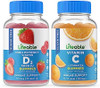Lifeable Sugar Vitamin D 5000 Iu + Vitamin C Gummies Bundle Great Tasting Vitamin Supplement Gluten Gmo Chewable Gummy