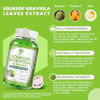 Lukaree (2 Pack) Soursop Graviola Gummies Soursop Leaves Extract W/Vitamin C Zinc & Whole Natural Food For Immunity Liver Zzz & Antioxidant Gluten Vegan 120 Gummies
