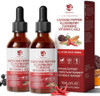 Lukaree Cayenne Pepper Drops 8In1 Complex Elderberry Turmeric Curcumin Astragalus Ginseng Vitamin C & B12 Organic Liquid Supplement Fast Absorbing Berry Flavor 2 Fl Oz “ Daily Wellness Support